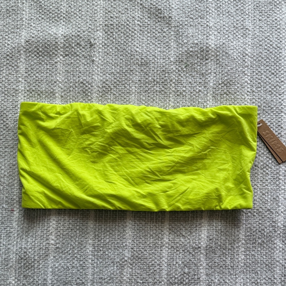 NWT -SKIMS Neon Lime Bandeau bra SZ L